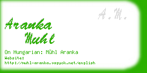 aranka muhl business card